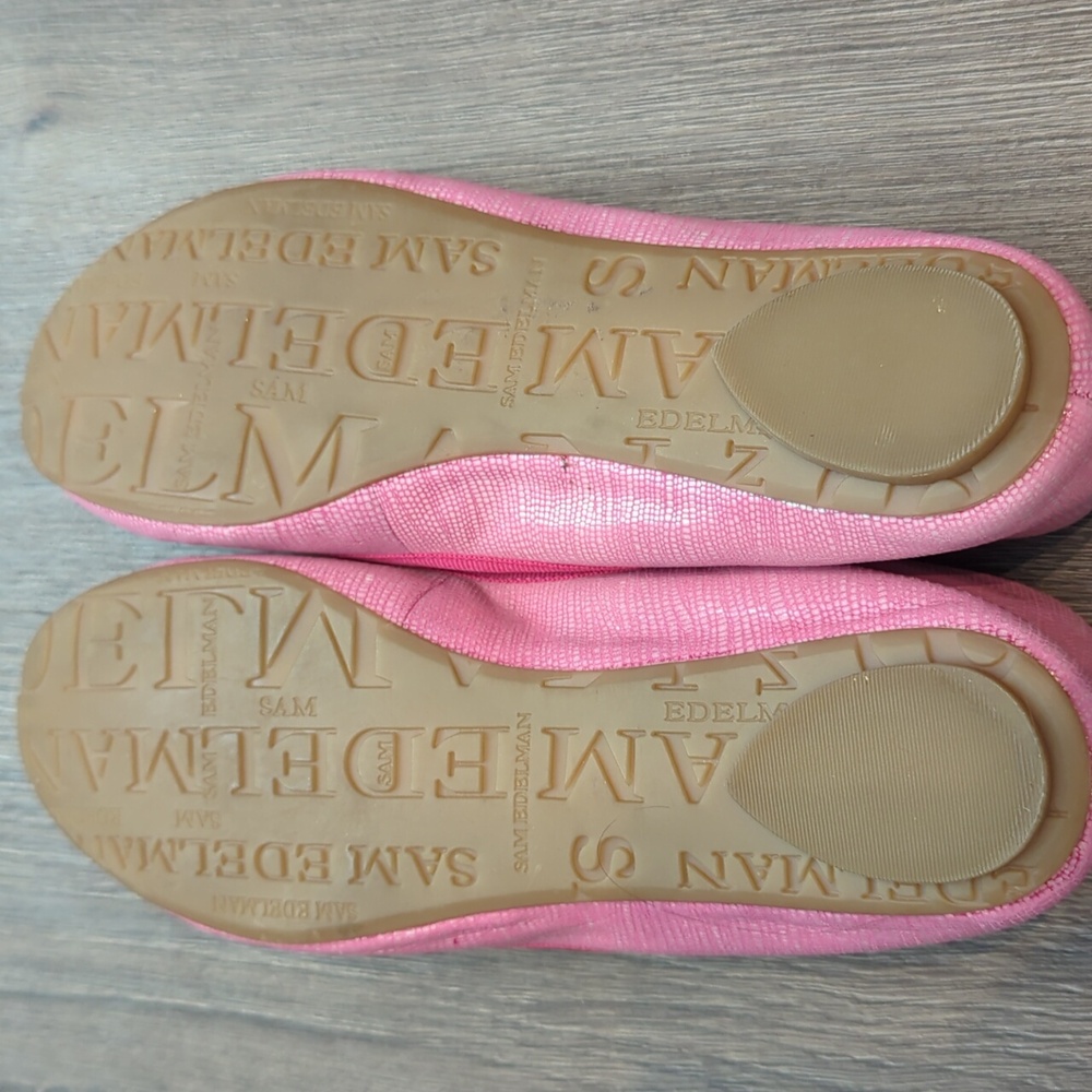 NWOT Sam Edelman Cherise - Fuchsia Ballet Flats w/ Bow- size 7.5 - Picture 6 of 8